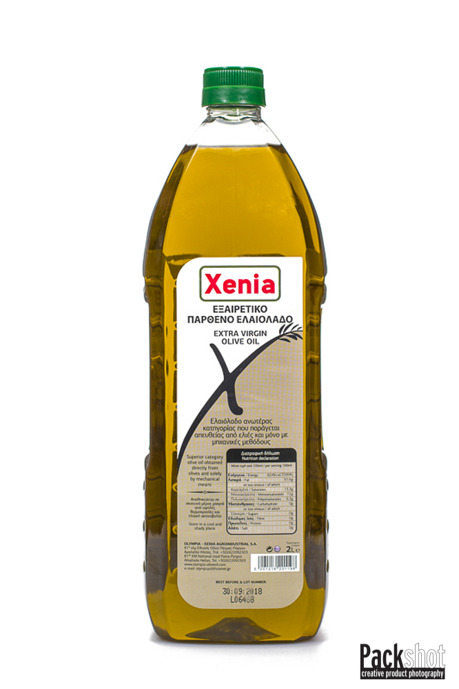 Φωτογράφιση Συσκευασία Ελαιόλαδου XENIA 1lt πίσω όψη