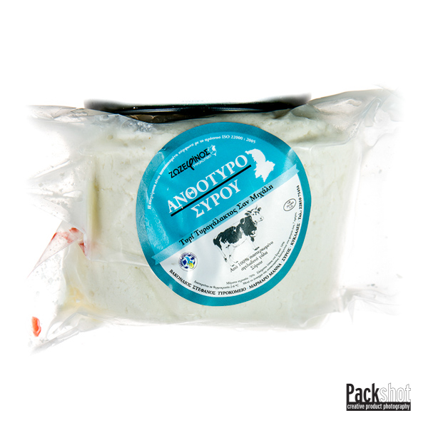 Φωτογράφιση προιόν τυροκομικά, ανθότυρο Σύρου.