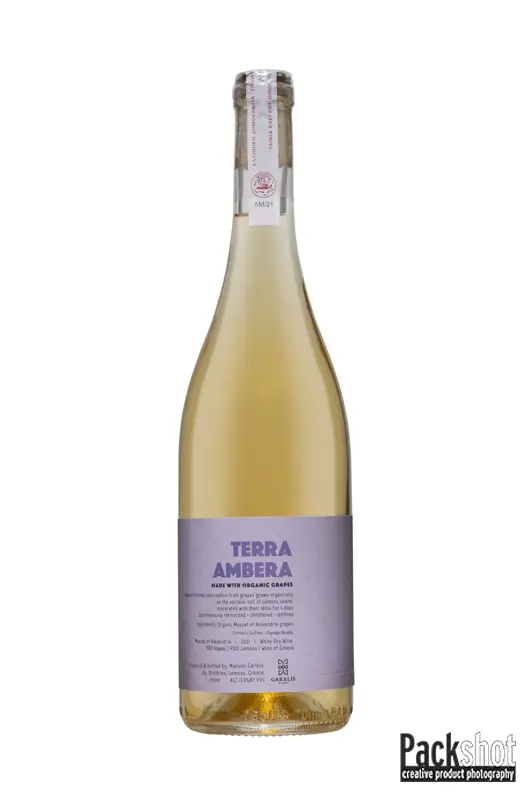 φωτογράφιση κρασιού Terra Ambera, από οργανικά σταφύλια, Garalis