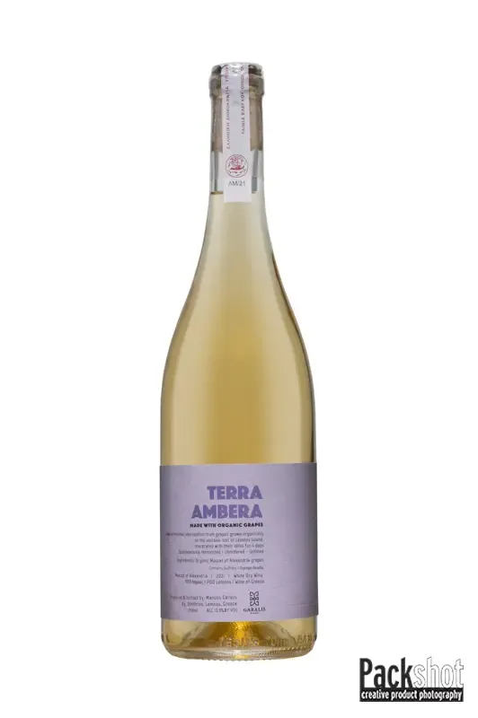 φωτογράφιση κρασιού Terra Ambera, από οργανικά σταφύλια, Garalis